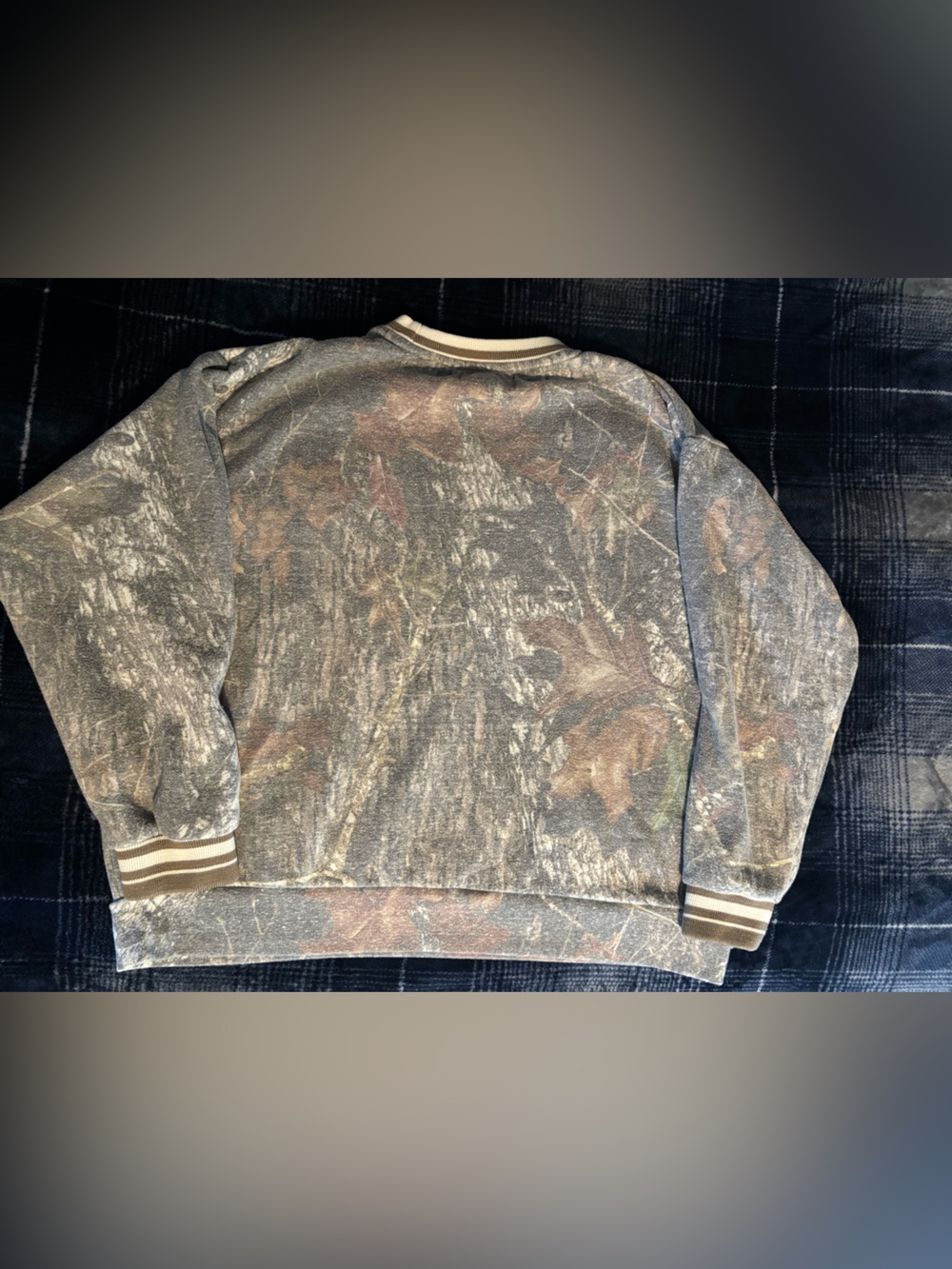 TRIBE Camo Crewneck Sweatshirt - Gray/Brown - Picture 4 of 5